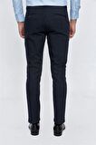 Armürlü Pamuklu Yan Cepli Slim Fit Dar Kesim Casual Pantolon 1003225173 Koyu Lacivert