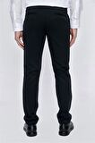 Örme Yan Cepli Beli Lastikli Slim Fit Dar Kesim Casual Pantolon 1003225174 Koyu Lacivert