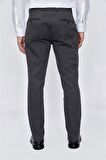 Desenli Oxford Pamuklu Likralı Yan Cepli Slim Fit Dar Kesim Casual Pantolon 1003225175 Füme