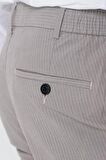 Çizgili Armürlü % 100 Pamuk Yan Cepli Comfort Fit Rahat Kesim Casual Pantolon 1003230160 Koyu Bej