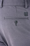 Koyu Antrasit Armürlü %100 Pamuk Yan Cepli Slim Fit Dar Kesim Casual Pantolon 1003235117