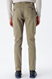 Camel Desenli Armürlü Pamuklu Yan Cepli Slim Fit Dar Kesim Casual Pantolon 1003235120