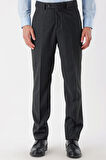 Koyu Antrasit Yan Cepli Slim Fit Dar Kesim Klasik Pantolon 1003235122