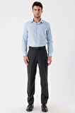 Koyu Antrasit Yan Cepli Slim Fit Dar Kesim Klasik Pantolon 1003235122
