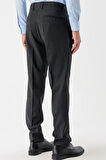 Koyu Antrasit Yan Cepli Slim Fit Dar Kesim Klasik Pantolon 1003235122