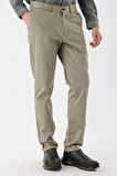 Su Yeşili Pamuklu Likralı Yan Cepli Comfort Fit Rahat Kesim Casual Pantolon 1003235153