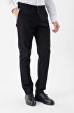 Siyah Pamuklu Likralı Yan Cepli Comfort Fit Rahat Kesim Casual Pantolon 1003235154