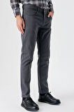Koyu Antrasit Gabardin %100 Pamuk 5 Cep Slim Fit Dar Kesim Casual Pantolon 1003235317