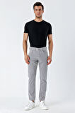 Gri Gabardin %100 Pamuk 5 Cep Slim Fit Dar Kesim Casual Pantolon 1003235318