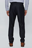 Lacivert Gabardin Yan Cepli Slim Fit Dar Kesim Basic Pantolon 1003240013