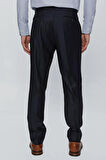 Lacivert Gabardin Yan Cepli Slim Fit Dar Kesim Basic Pantolon 1003240013