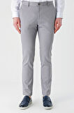 Gri Gabardin Pamuklu Yan Cepli Comfort Fit Rahat Kesim Casual Pantolon 1003240113