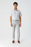 Açık Bej Gabardin Pamuklu Yan Cepli Comfort Fit Rahat Kesim Casual Pantolon 1003240113