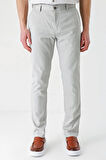 Açık Bej Gabardin Pamuklu Yan Cepli Comfort Fit Rahat Kesim Casual Pantolon 1003240113