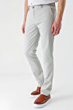 Açık Bej Gabardin Pamuklu Yan Cepli Comfort Fit Rahat Kesim Casual Pantolon 1003240113