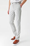 Açık Bej Gabardin Pamuklu Yan Cepli Comfort Fit Rahat Kesim Casual Pantolon 1003240113