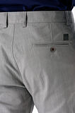 Gri Yan Cepli Slim Fit Dar Kesim Casual Pantolon 1003240151