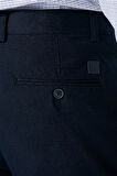 Koyu Lacivert Yan Cepli Slim Fit Dar Kesim Casual Pantolon 1003240151