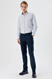 Koyu Lacivert Yan Cepli Slim Fit Dar Kesim Casual Pantolon 1003240151