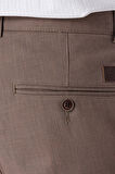 Koyu Vizon Yan Cepli Slim Fit Dar Kesim Casual Pantolon 1003240151