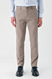 Gri Armürlü Pamuklu Yan Cepli Slim Fit Dar Kesim Casual Pantolon 1003240156