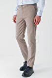 Gri Armürlü Pamuklu Yan Cepli Slim Fit Dar Kesim Casual Pantolon 1003240156