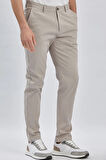Toprak Desenli Pamuklu Likralı Yan Cepli Comfort Fit Rahat Kesim Casual Pantolon 1003240160