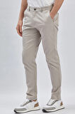 Toprak Desenli Pamuklu Likralı Yan Cepli Comfort Fit Rahat Kesim Casual Pantolon 1003240160