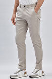 Toprak Desenli Pamuklu Likralı Yan Cepli Comfort Fit Rahat Kesim Casual Pantolon 1003240160