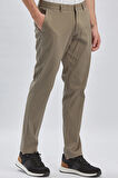 Haki Desenli Pamuklu Likralı Yan Cepli Comfort Fit Rahat Kesim Casual Pantolon 1003240160