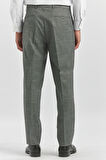 Füme Kendinden Desenli Bez Ayağı Comfort Fit Classic Pantolon 1003240163