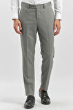Füme Kendinden Desenli Bez Ayağı Slim Fit Classic Pantolon 1003240165