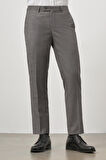 Siyah Kendinden Desenli Bez Ayağı Yan Cep Comfort Fit Classic Pantolon 1003240166