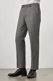 Siyah Kendinden Desenli Bez Ayağı Yan Cep Comfort Fit Classic Pantolon 1003240166