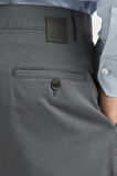 Koyu Antrasit Düz Armürlü Pamuklu Yan Cep Slim Fit Casual Pantolon 1003240168