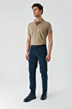 Koyu Lacivert Gabardin Pamuklu 5 Cep Slim Fit Dar Kesim Casual Pantolon 1003240318