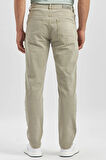 Koyu Bej Düz Gabardin Slim Fit Casual Pantolon 1003240319