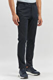 Koyu Lacivert Gabardin Pamuklu Likralı Yan Cepli Slim Fit Dar Kesim Casual Pantolon 1003225900