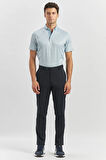 Koyu Lacivert Gabardin Pamuklu Likralı Yan Cepli Slim Fit Dar Kesim Casual Pantolon 1003225900