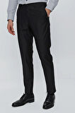Siyah Düz Gabardin Slim Fit Basic Pantolon 1003245013