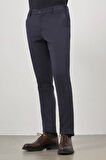 Koyu Lacivert Düz Bez Ayağı Lastikli Slim Fit Casual Pantolon 1003245101