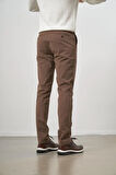 Koyu Vizon Düz Gabardin Slim Fit Casual Pantolon 1003245102