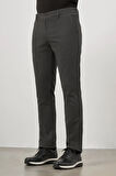 Koyu Antrasit Düz Gabardin Slim Fit Casual Pantolon 1003245108