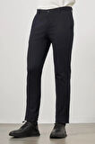 Koyu Lacivert Düz Armürlü Slim Fit Casual Pantolon 1003245150
