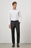 Siyah Düz Bez Ayağı Slim Fit Classic Pantolon 1003245152