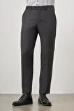 Koyu Antrasit Düz Bez Ayağı Slim Fit Classic Pantolon 1003245152