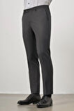Koyu Antrasit Düz Bez Ayağı Slim Fit Classic Pantolon 1003245152