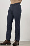 Koyu Lacivert Düz Gabardin Comfort Fit Casual Pantolon 1003245153