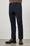 Koyu Lacivert Düz Gabardin Comfort Fit Casual Pantolon 1003245155