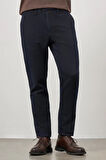 Koyu Lacivert Düz Gabardin Comfort Fit Casual Pantolon 1003245155